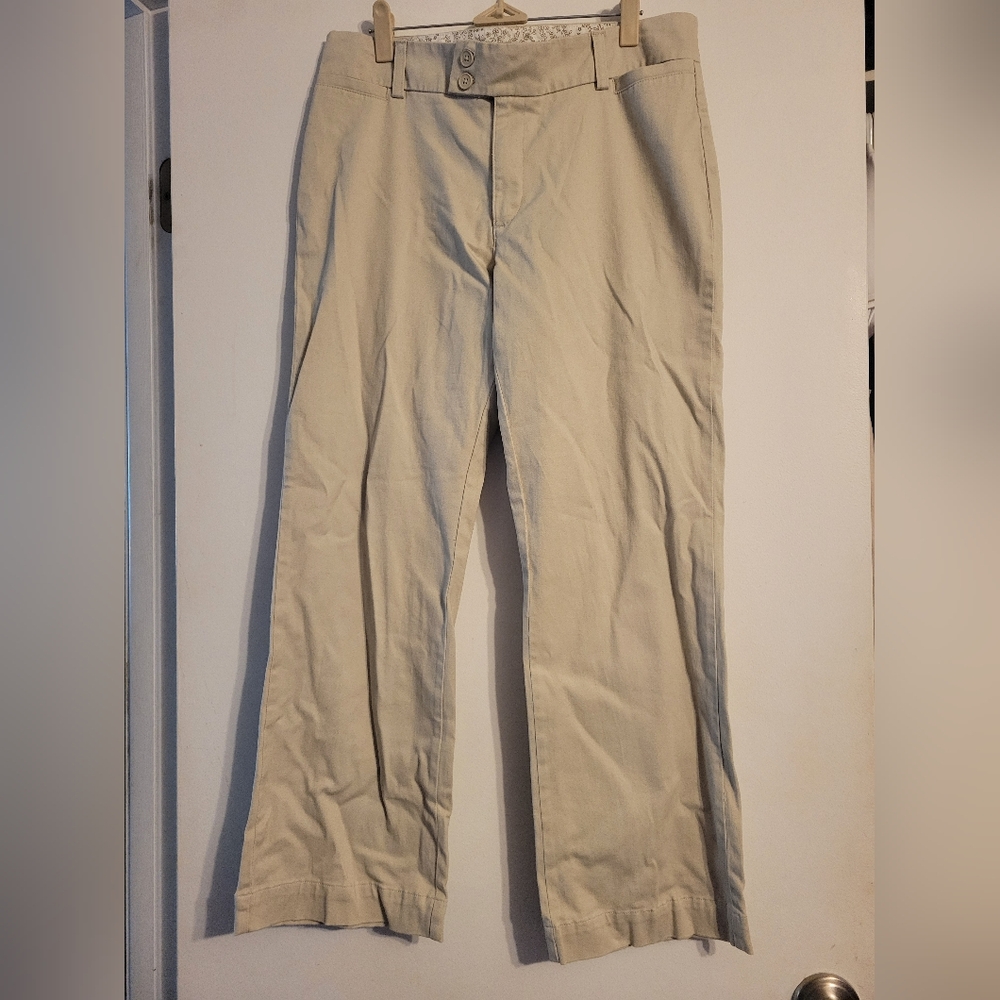 LEE Natural Straight Leg Khaki Women's Pants 10P